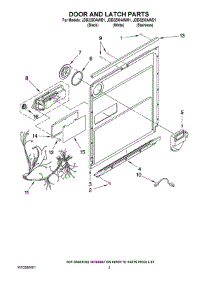 03 - Door And Latch Parts parts for Maytag Dishwasher JDB3200AWB1 from AppliancePartsPros.com