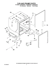 05 - Tub And Frame Parts parts for Maytag Dishwasher JDB3600AWP1 from AppliancePartsPros.com