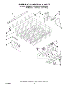09 - Upper Rack And Track Parts parts for Maytag Dishwasher JDB3600AWP1 from AppliancePartsPros.com