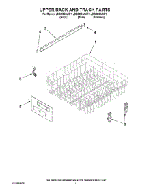 09 - Upper Rack And Track Parts parts for Maytag Dishwasher JDB3000AWB1 from AppliancePartsPros.com