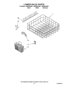 10 - Lower Rack Parts parts for Maytag Dishwasher JDB3000AWB1 from AppliancePartsPros.com