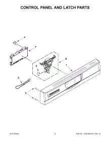 02 - Control Panel And Latch Parts parts for Maytag Dishwasher JDB3650AWY0 from AppliancePartsPros.com