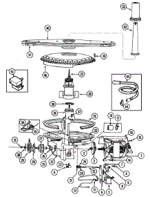 03 - Pump & Motor parts for Jenn-Air Dishwasher DW700B from AppliancePartsPros.com