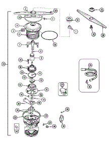 03 - Pump & Motor (Jdb4950awf) parts for Jenn-Air Dishwasher JDB4950AWF from AppliancePartsPros.com