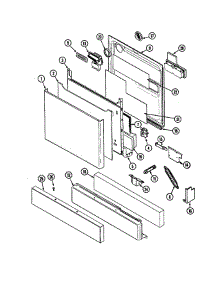 Door parts for Jenn-Air Dishwasher JDB6510AWK from AppliancePartsPros.com