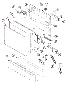 02 - Door parts for Jenn-Air Dishwasher JDB7910AWB from AppliancePartsPros.com