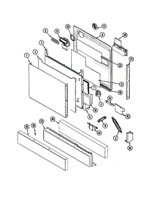 Door parts for Jenn-Air Dishwasher JDB6510AWD from AppliancePartsPros.com