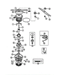 Pump And Motor parts for Jenn-Air Dishwasher JDB6510AWG from AppliancePartsPros.com