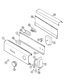 02 - Control Panel parts for Jenn-Air Dryer JDE1000W from AppliancePartsPros.com
