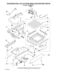 02 - Evaporator, Ice Cutter Grid And Water Parts parts for Jenn-Air Ice Machine JIM158XXCX0 from AppliancePartsPros.com
