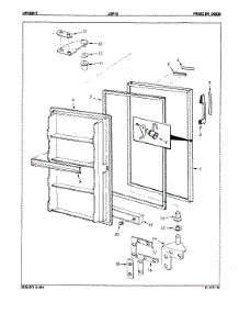 03 - Upright Freezer Door parts for Jenn-Air Freezer JDF15 from AppliancePartsPros.com