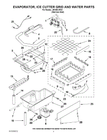 02 - Evaporator, Ice Cutter Grid And Water Parts parts for Jenn-Air Ice Machine JIM158XXRS0 from AppliancePartsPros.com