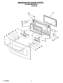 03 - Microwave Door Parts parts for Maytag Microwave JMC8130DDR10 from AppliancePartsPros.com