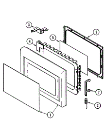 03 - Door parts for Jenn-Air Microwave JMC7010ADB from AppliancePartsPros.com