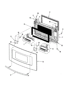 03 - Door Assembly parts for Jenn-Air Microwave JMC8130DDQ from AppliancePartsPros.com