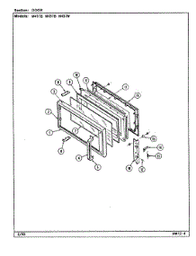 04 - Door parts for Jenn-Air Microwave M417B from AppliancePartsPros.com