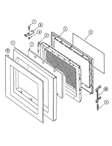 03 - Door parts for Jenn-Air Microwave JMC8100ADS from AppliancePartsPros.com