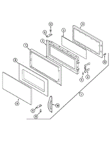 04 - Door parts for Jenn-Air Microwave M439B1 from AppliancePartsPros.com