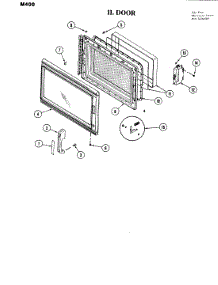 04 - Door parts for Jenn-Air Microwave M400 from AppliancePartsPros.com