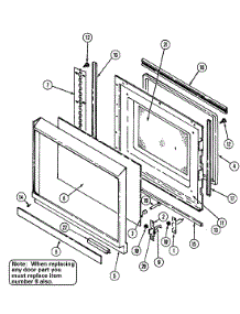 03 - Door (Upper) parts for Jenn-Air Microwave M167W from AppliancePartsPros.com
