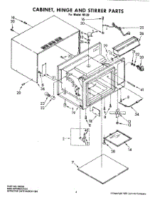 03 - Door Assembly parts for Jenn-Air Microwave M120 from AppliancePartsPros.com