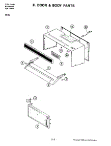 03 - Door & Body Parts (M446) parts for Jenn-Air Microwave M446 from AppliancePartsPros.com