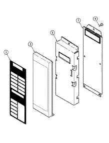 02 - Control Panel parts for Jenn-Air Microwave M169W from AppliancePartsPros.com