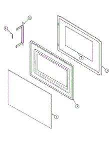 03 - Door parts for Jenn-Air Microwave M169W from AppliancePartsPros.com