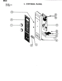 03 - Control Panel parts for Jenn-Air Microwave M124 from AppliancePartsPros.com