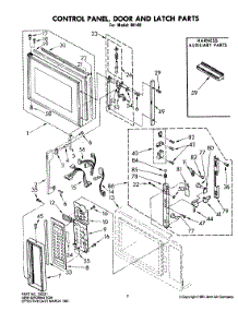 02 - Control Panel, Door & Latch parts for Jenn-Air Microwave M140 from AppliancePartsPros.com