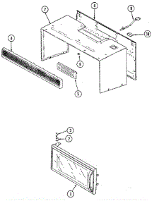 Door & Body parts for Jenn-Air Microwave M436W from AppliancePartsPros.com