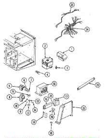 Internal Controls parts for Jenn-Air Microwave M436W from AppliancePartsPros.com