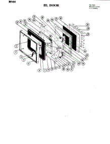 04 - Door parts for Jenn-Air Microwave M144 from AppliancePartsPros.com