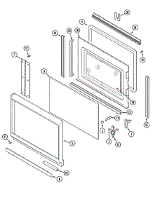 03 - Door parts for Jenn-Air Microwave RCM48J-14T from AppliancePartsPros.com
