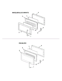 03 - Door parts for Jenn-Air Microwave JMV8196AAB from AppliancePartsPros.com