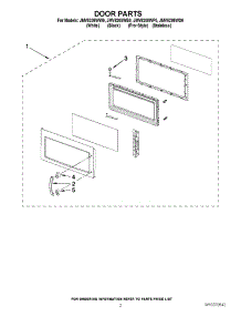 02 - Door Parts parts for Jenn-Air Microwave JMV8208WP0 from AppliancePartsPros.com