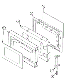 03 - Door parts for Jenn-Air Microwave M170B from AppliancePartsPros.com