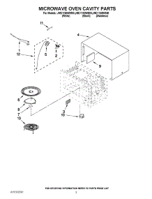 03 - Microwave Oven Cavity Parts parts for Maytag Microwave JMC1150WW00 from AppliancePartsPros.com