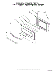 03 - Microwave Door Parts parts for Maytag Microwave JMC2430WR00 from AppliancePartsPros.com