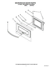 03 - Microwave Door Parts parts for Maytag Microwave JMC2130WS00 from AppliancePartsPros.com