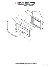 03 - Microwave Door Parts parts for Maytag Microwave JMC2127WB00 from AppliancePartsPros.com