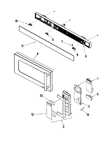 03 - Control Panel / Door / Grille parts for Jenn-Air Microwave JMV8166BAB from AppliancePartsPros.com