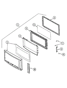 04 - Door parts for Jenn-Air Microwave JMV8000BAB from AppliancePartsPros.com
