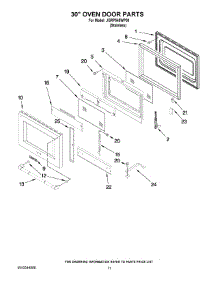 07 - 30`` Oven Door Parts parts for Maytag Range JGRP548WP00 from AppliancePartsPros.com