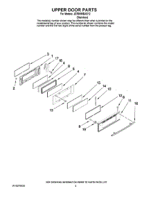 04 - Upper Door Parts parts for Maytag Range JER8895BAS12 from AppliancePartsPros.com