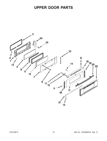 06 - Upper Door Parts parts for Maytag Range JDR8895BAB13 from AppliancePartsPros.com