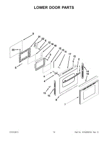 07 - Lower Door Parts parts for Maytag Range JDR8895BAW13 from AppliancePartsPros.com