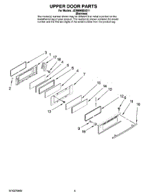 04 - Upper Door Parts parts for Maytag Range JER8895BAS11 from AppliancePartsPros.com