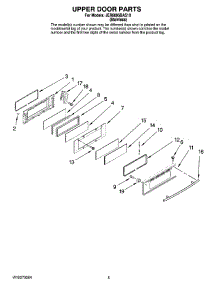 04 - Upper Door Parts parts for Maytag Range JER8895BAS10 from AppliancePartsPros.com