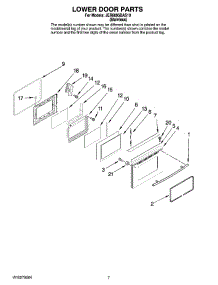 05 - Lower Door Parts parts for Maytag Range JER8895BAS10 from AppliancePartsPros.com